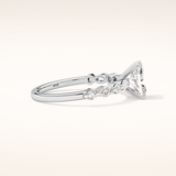 1.21 CT Radiant Shaped Pave Moissanite Engagement Ring