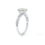 Radiant Pave Lab Grown Diamond Engagement Ring