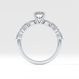 Radiant Pave Lab Grown Diamond Engagement Ring