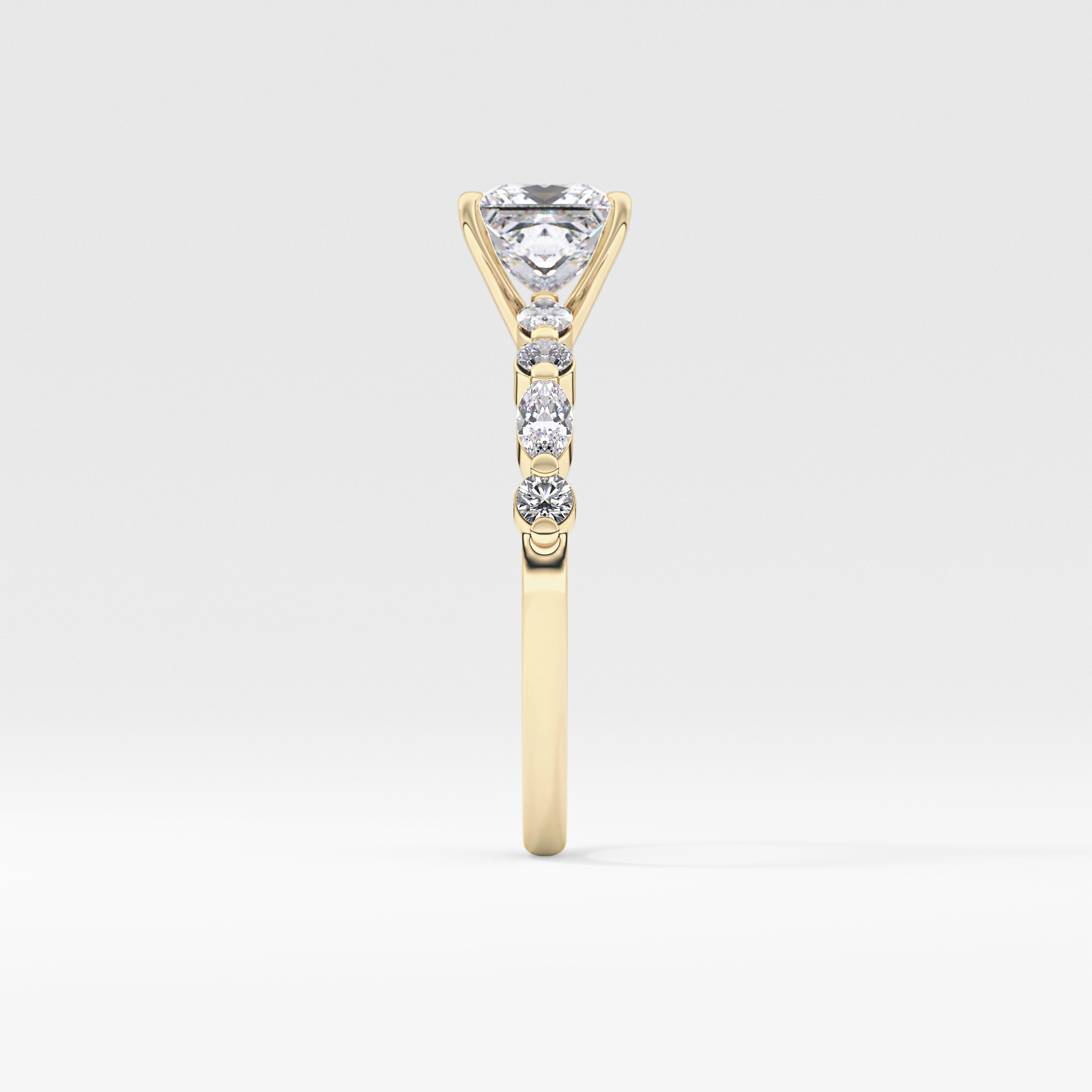 Princess Pave Lab Grown Diamond Engagement Ring