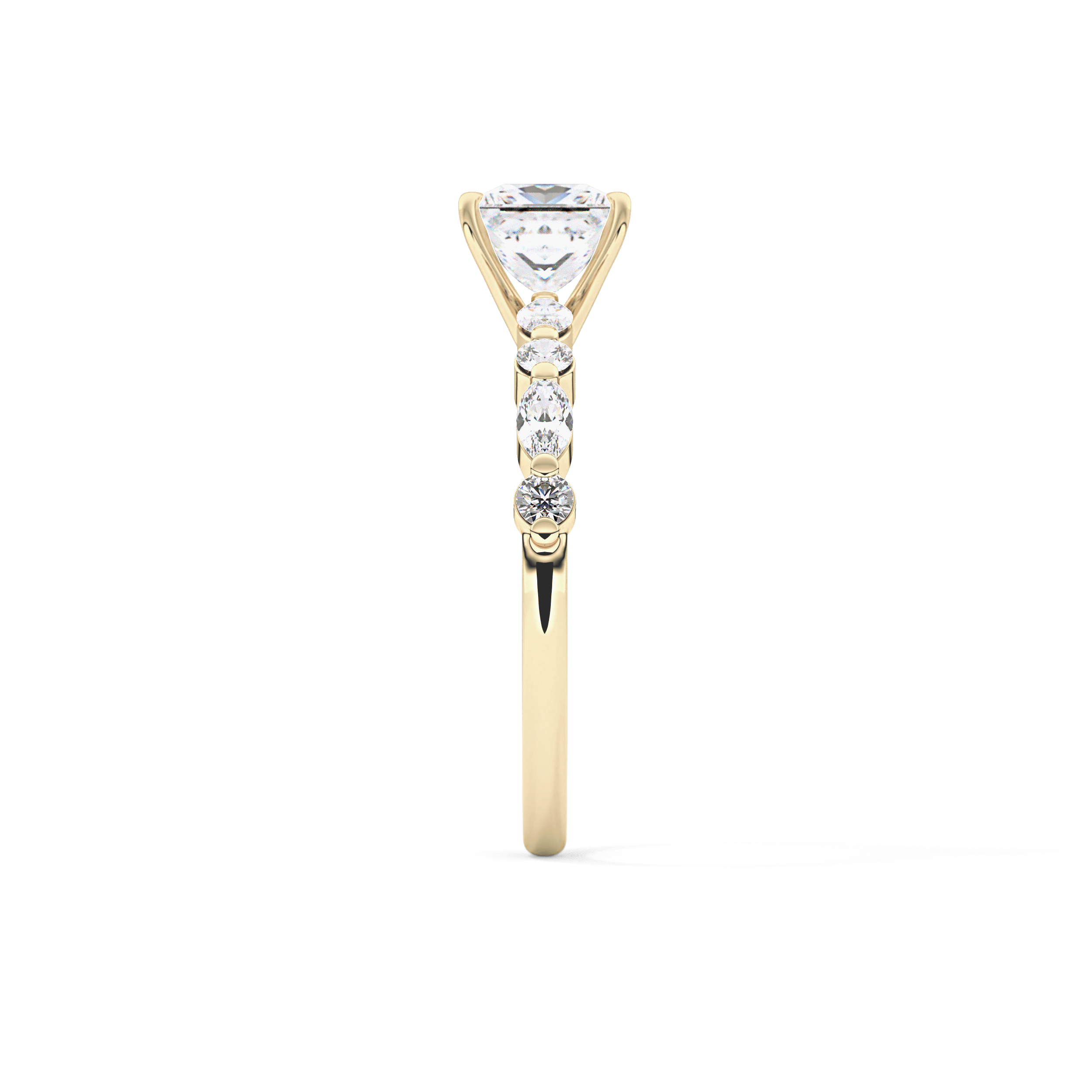 Princess Pave Lab Grown Diamond Engagement Ring