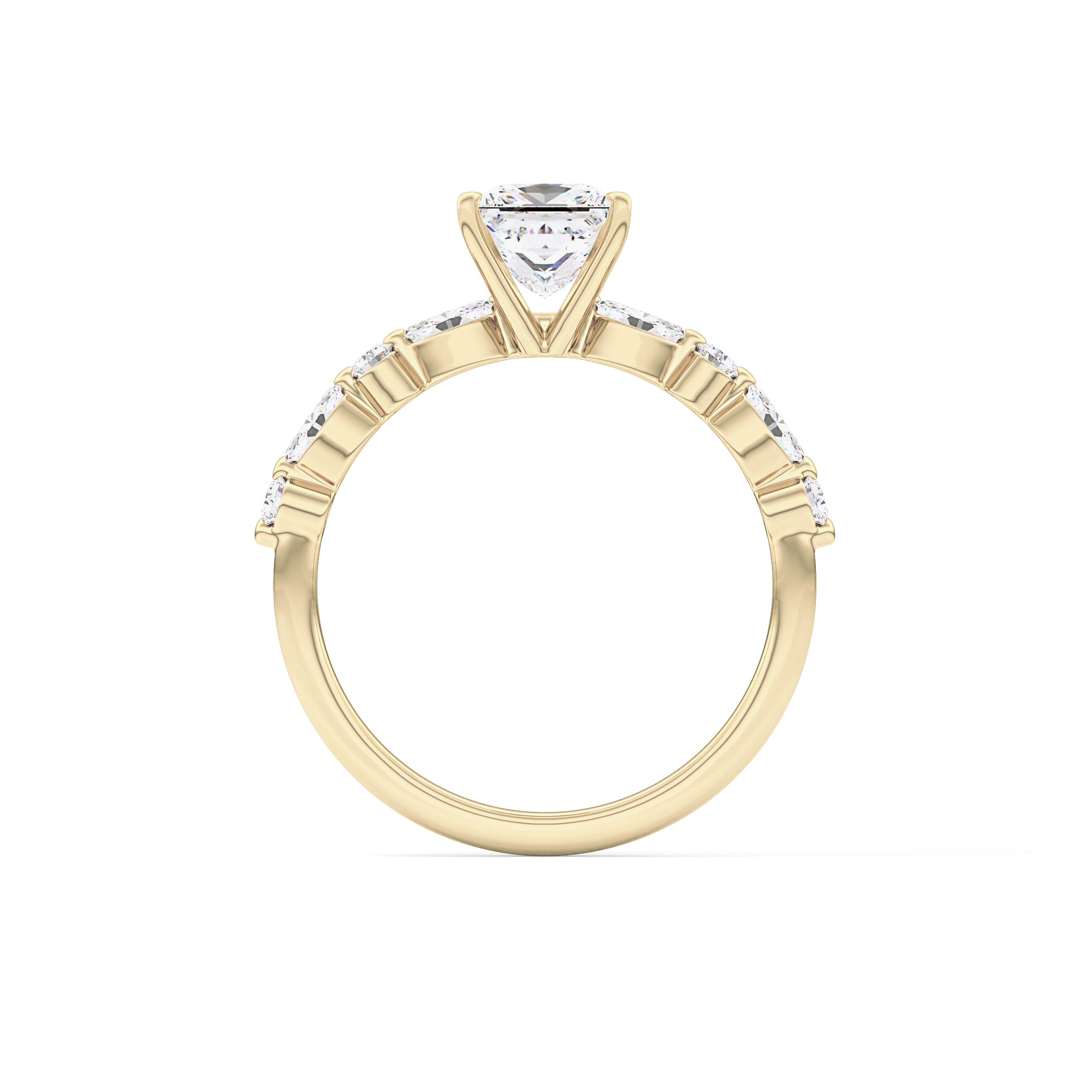 Princess Pave Lab Grown Diamond Engagement Ring