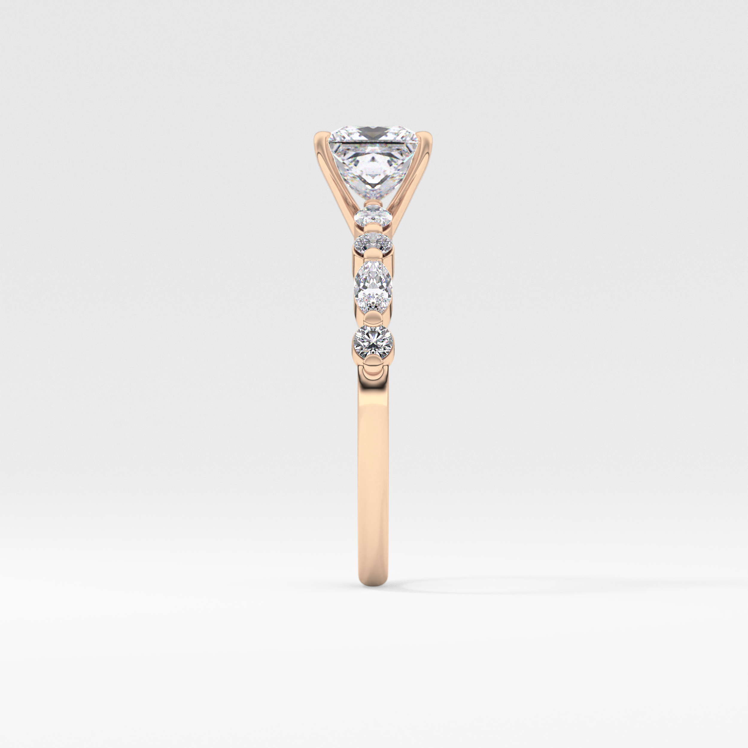 Princess Pave Lab Grown Diamond Engagement Ring