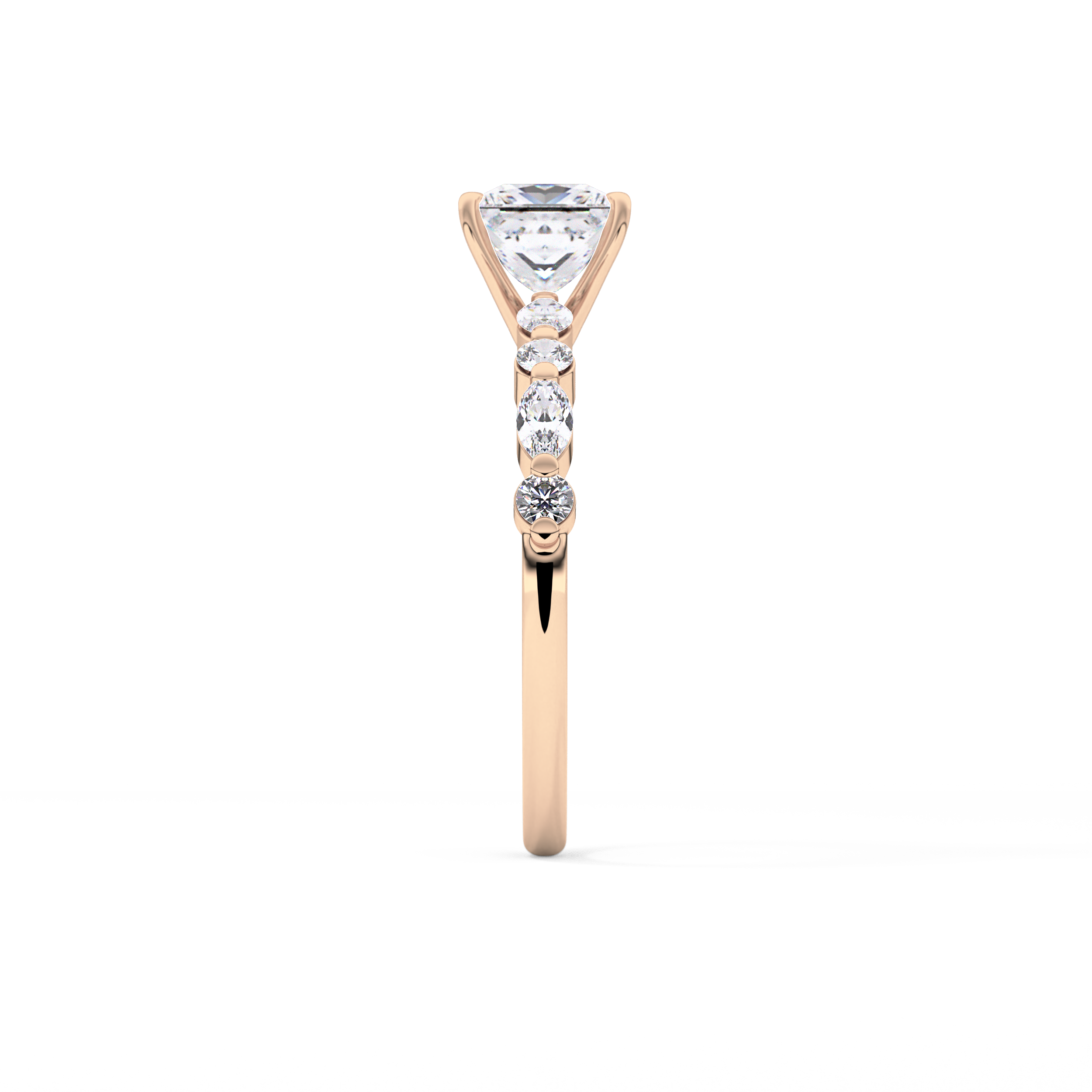 Princess Pave Lab Grown Diamond Engagement Ring