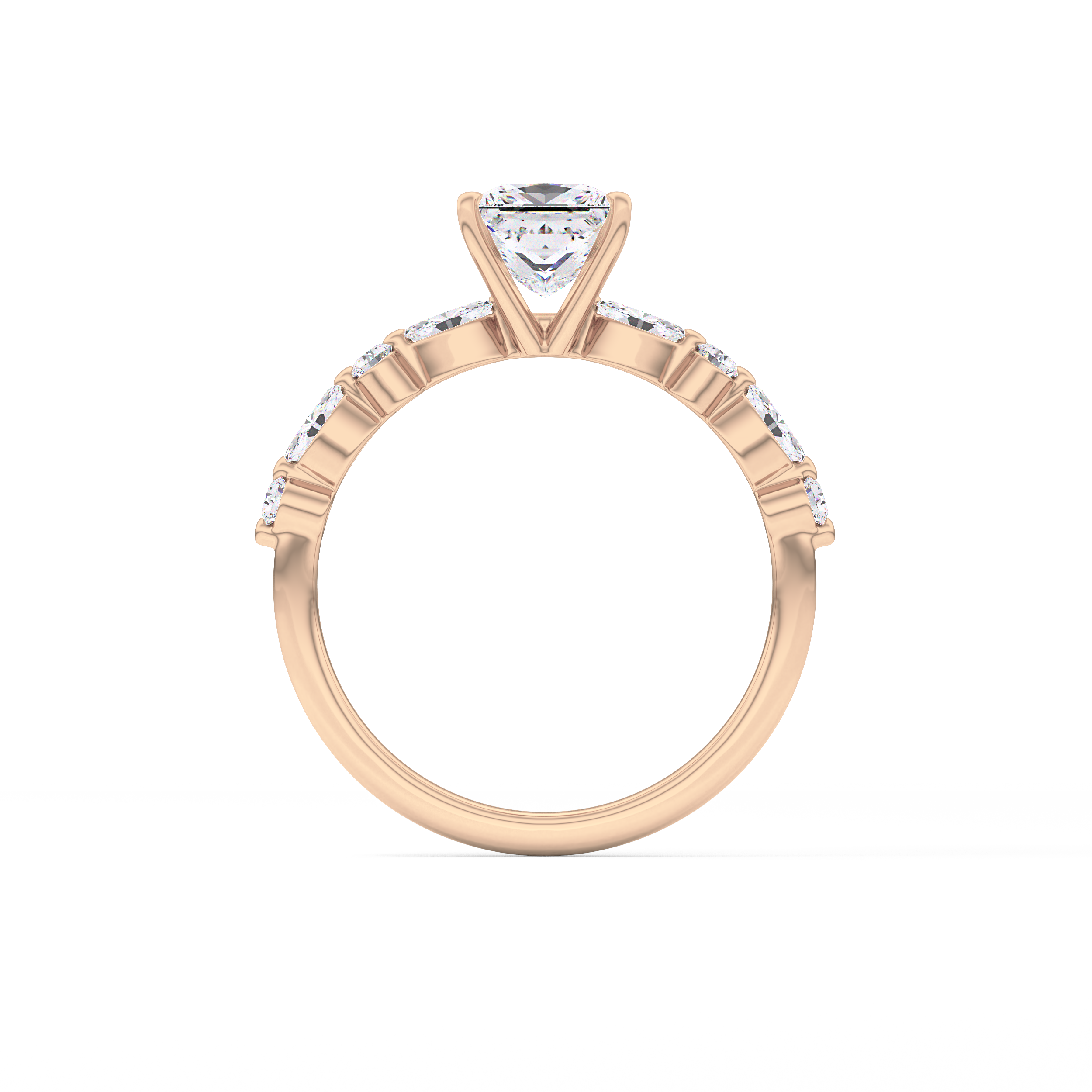 Princess Pave Lab Grown Diamond Engagement Ring
