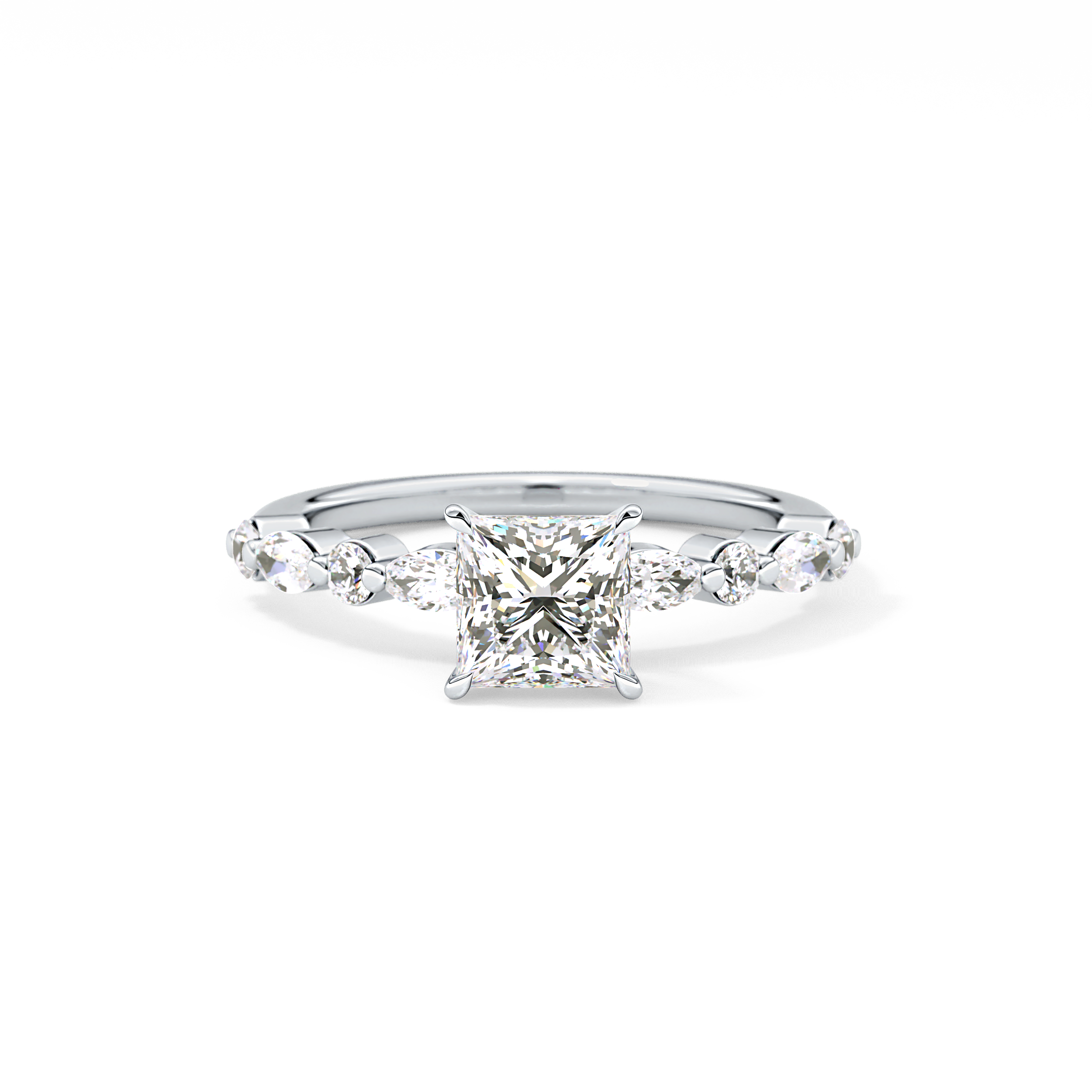 Princess Pave Lab Grown Diamond Engagement Ring