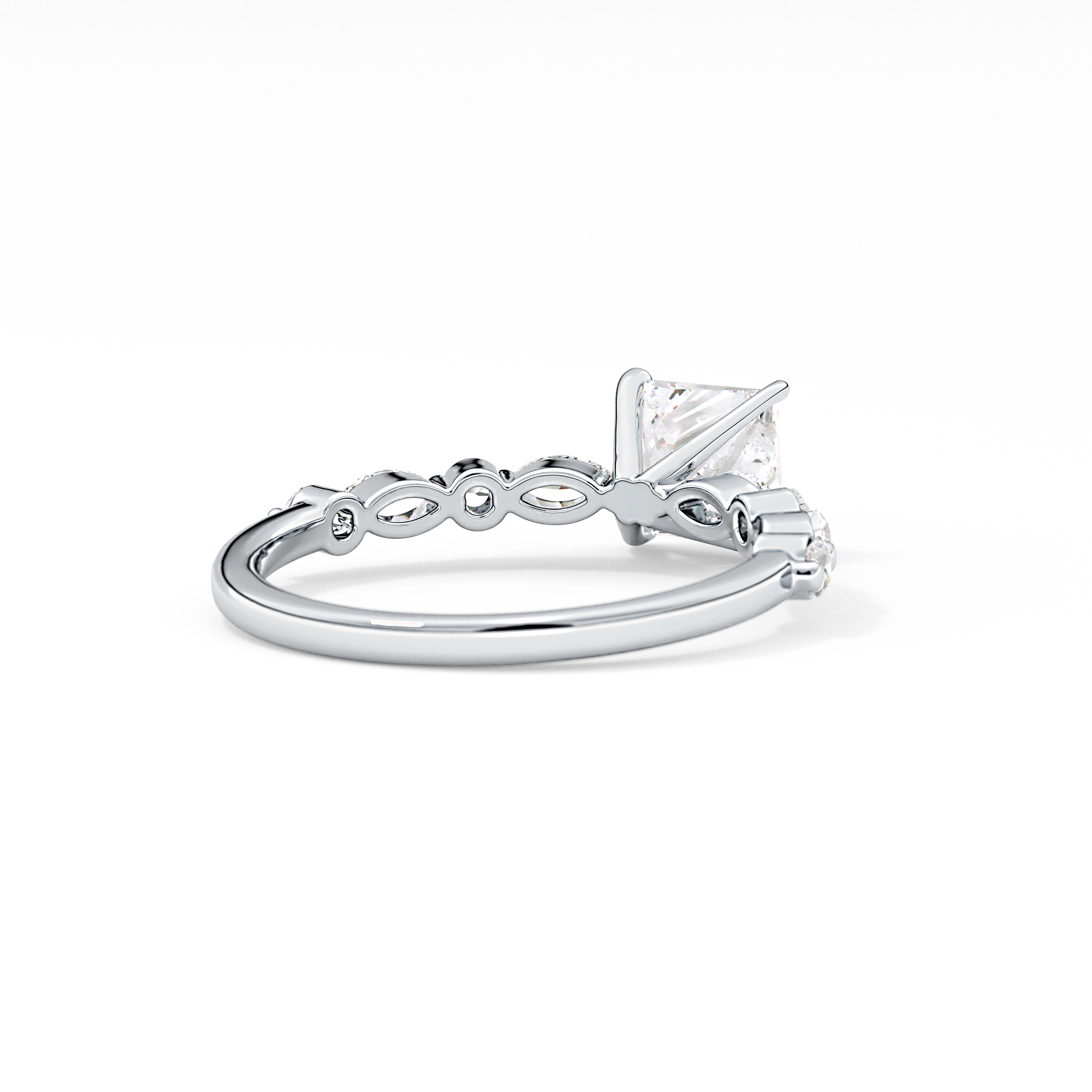Princess Pave Lab Grown Diamond Engagement Ring