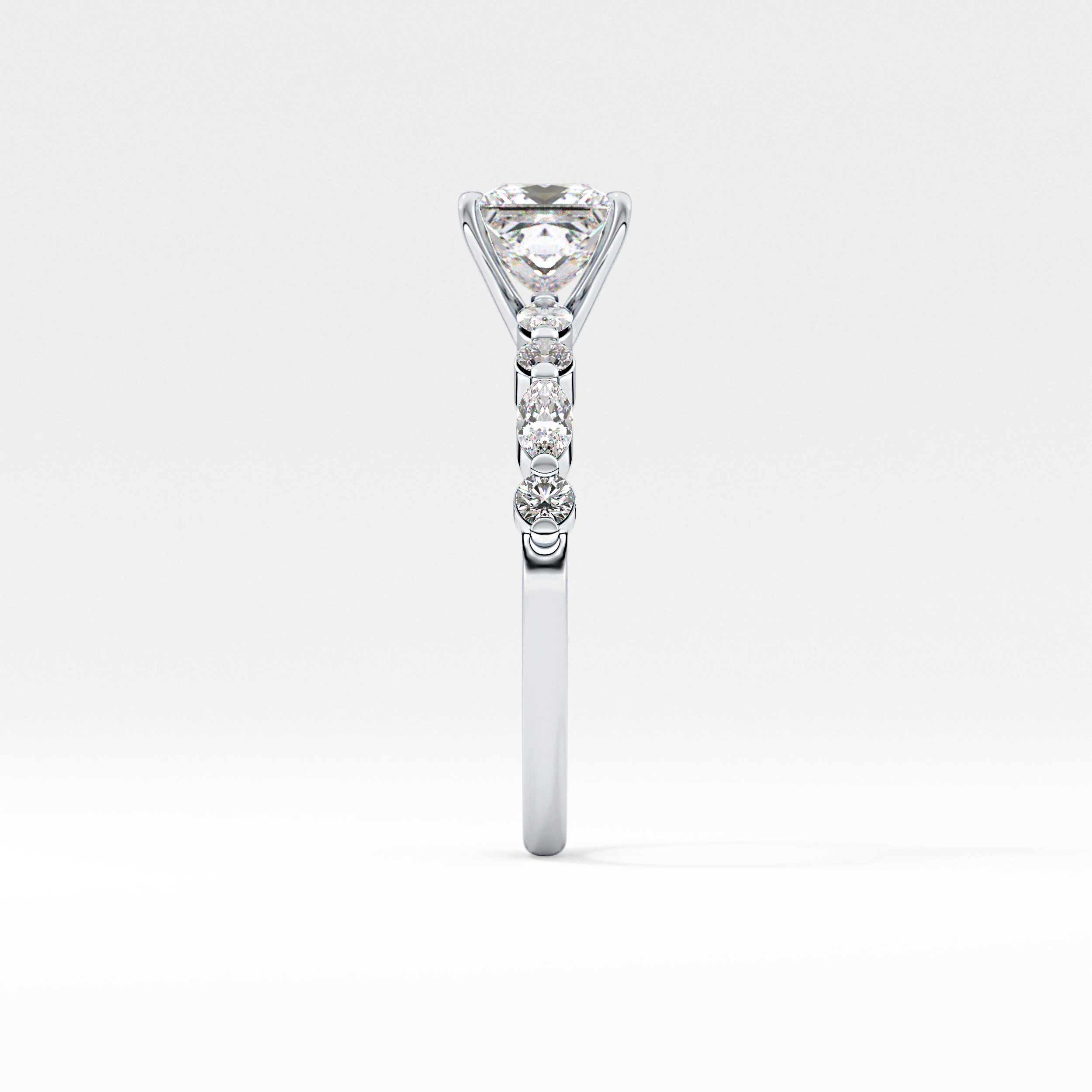 Princess Pave Lab Grown Diamond Engagement Ring