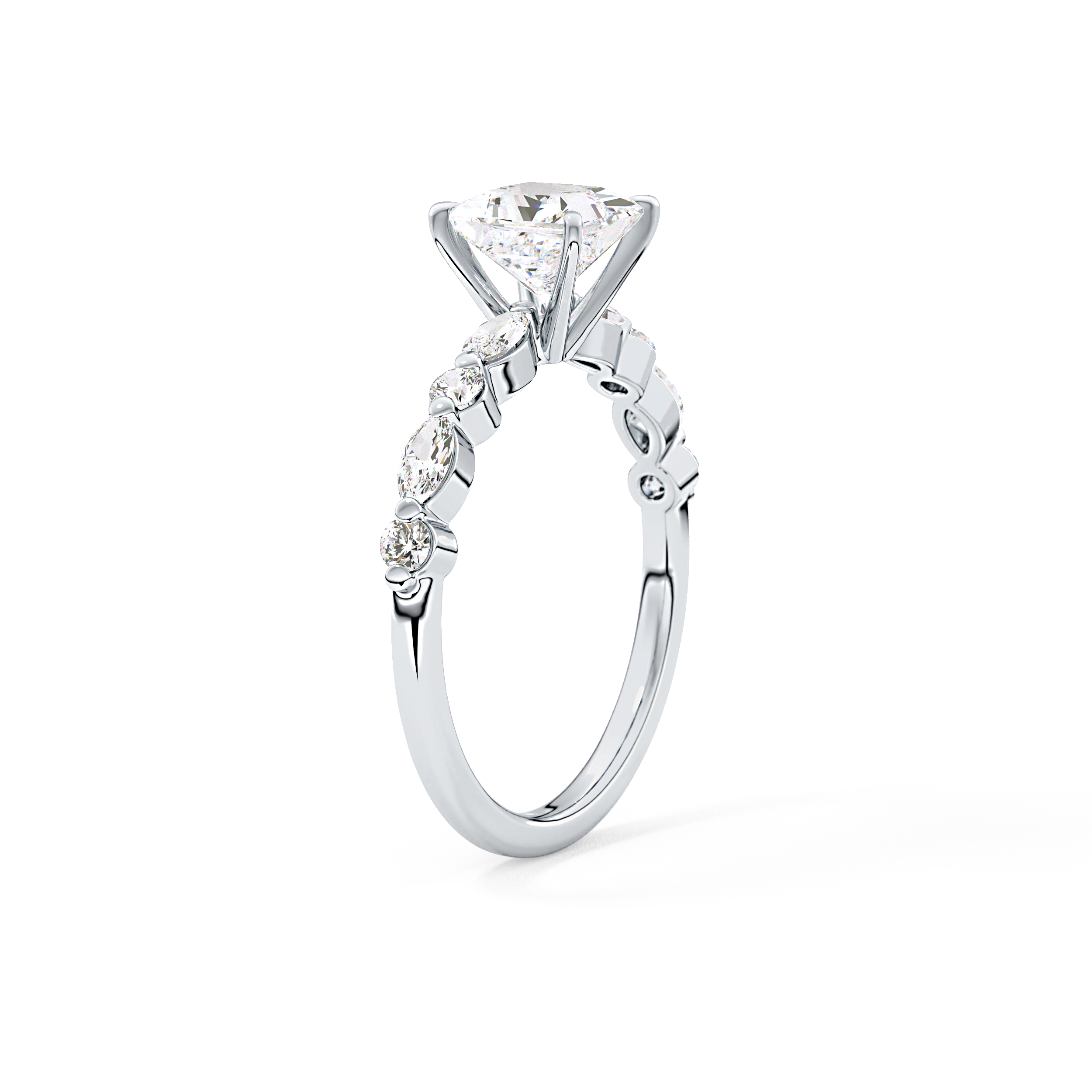 Princess Pave Lab Grown Diamond Engagement Ring