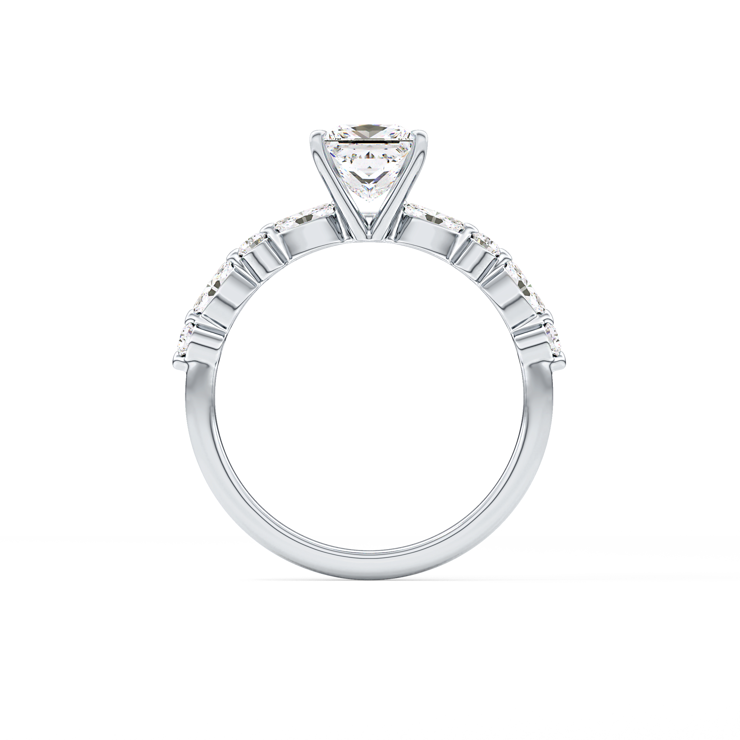 Princess Pave Lab Grown Diamond Engagement Ring