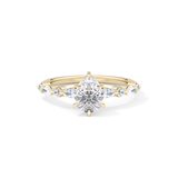 Pear Pave Lab Grown Diamond Engagement Ring