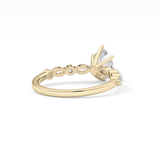 Pear Pave Lab Grown Diamond Engagement Ring