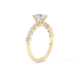 Pear Pave Lab Grown Diamond Engagement Ring