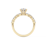 Pear Pave Lab Grown Diamond Engagement Ring