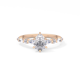 Pear Pave Lab Grown Diamond Engagement Ring