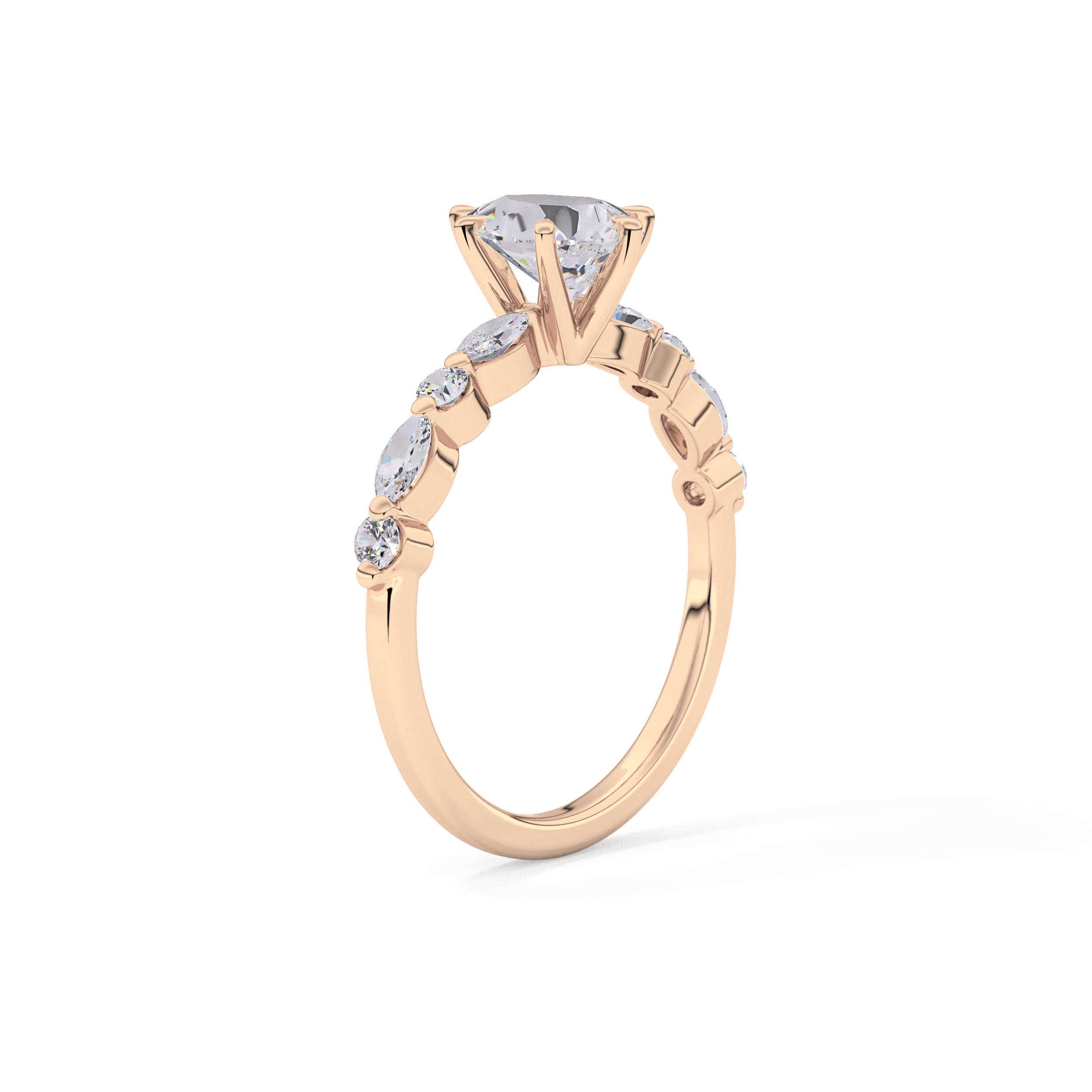 Pear Pave Lab Grown Diamond Engagement Ring