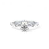 Pear Pave Lab Grown Diamond Engagement Ring