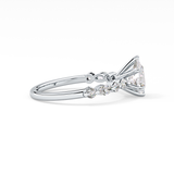 Pear Pave Lab Grown Diamond Engagement Ring