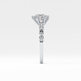 Pear Pave Lab Grown Diamond Engagement Ring