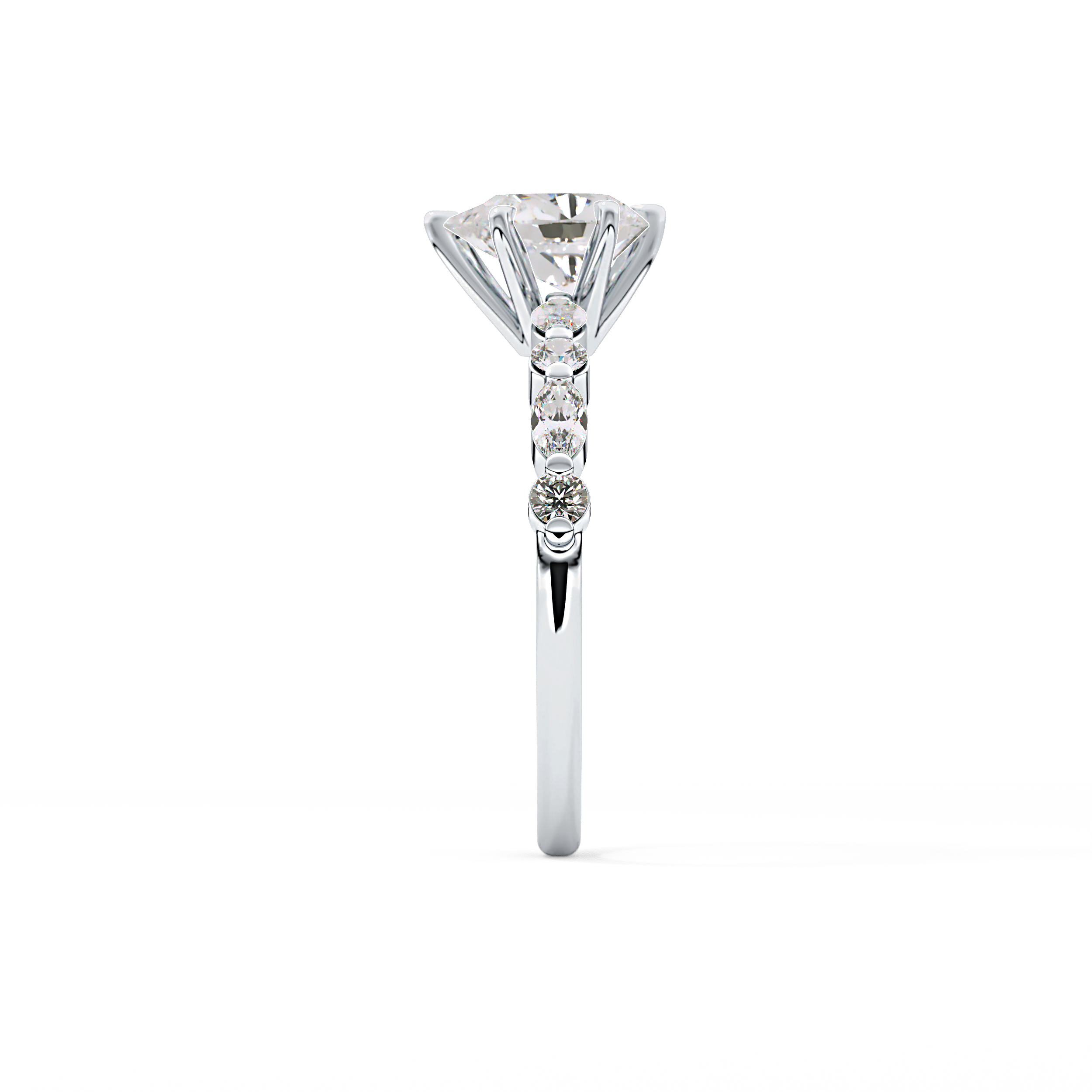Pear Pave Lab Grown Diamond Engagement Ring