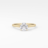 Princess Solitaire Cathedral Lab Grown Diamond Engagement Ring