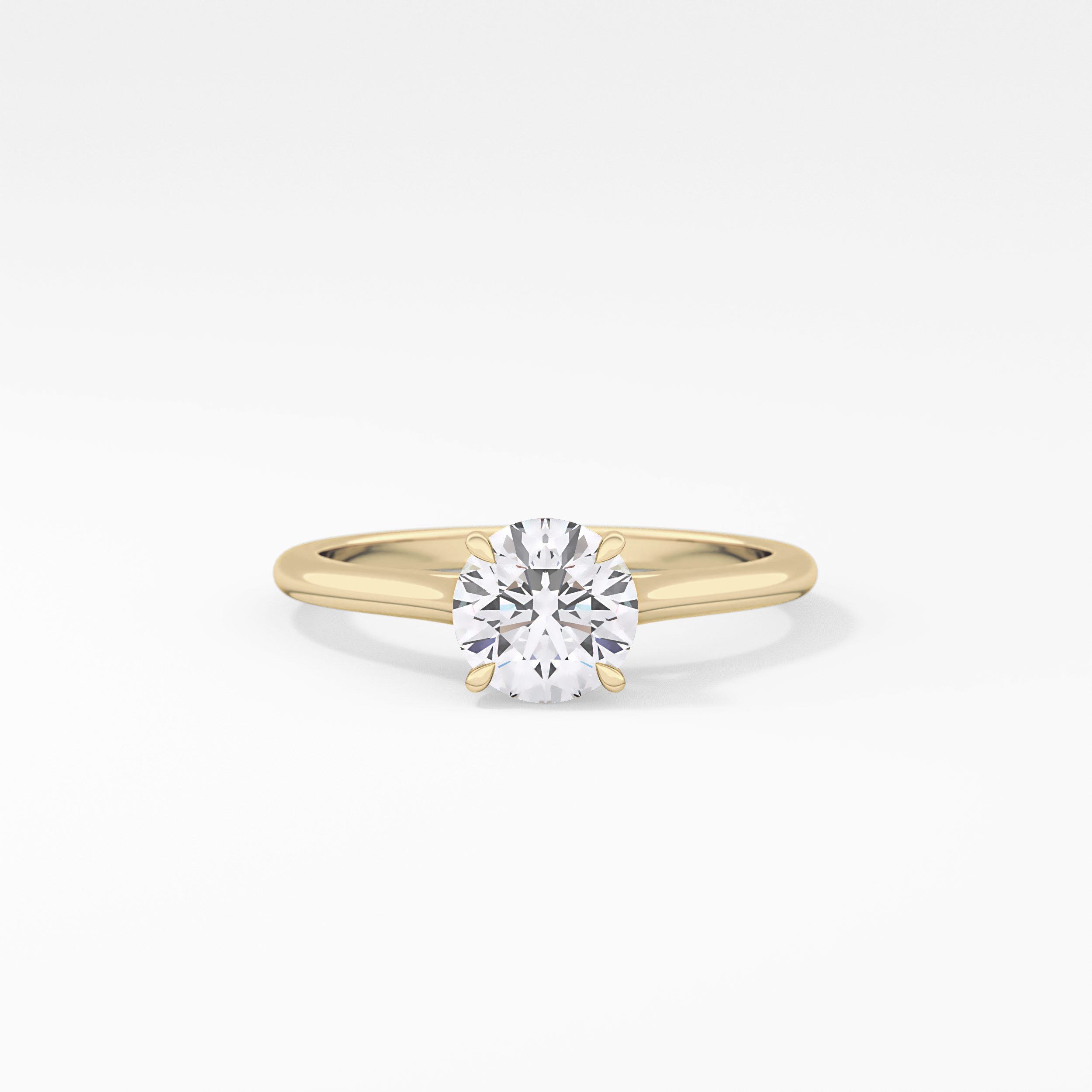 Princess Solitaire Cathedral Lab Grown Diamond Engagement Ring