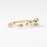 Princess Solitaire Cathedral Lab Grown Diamond Engagement Ring