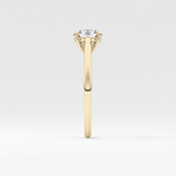 Princess Solitaire Cathedral Lab Grown Diamond Engagement Ring