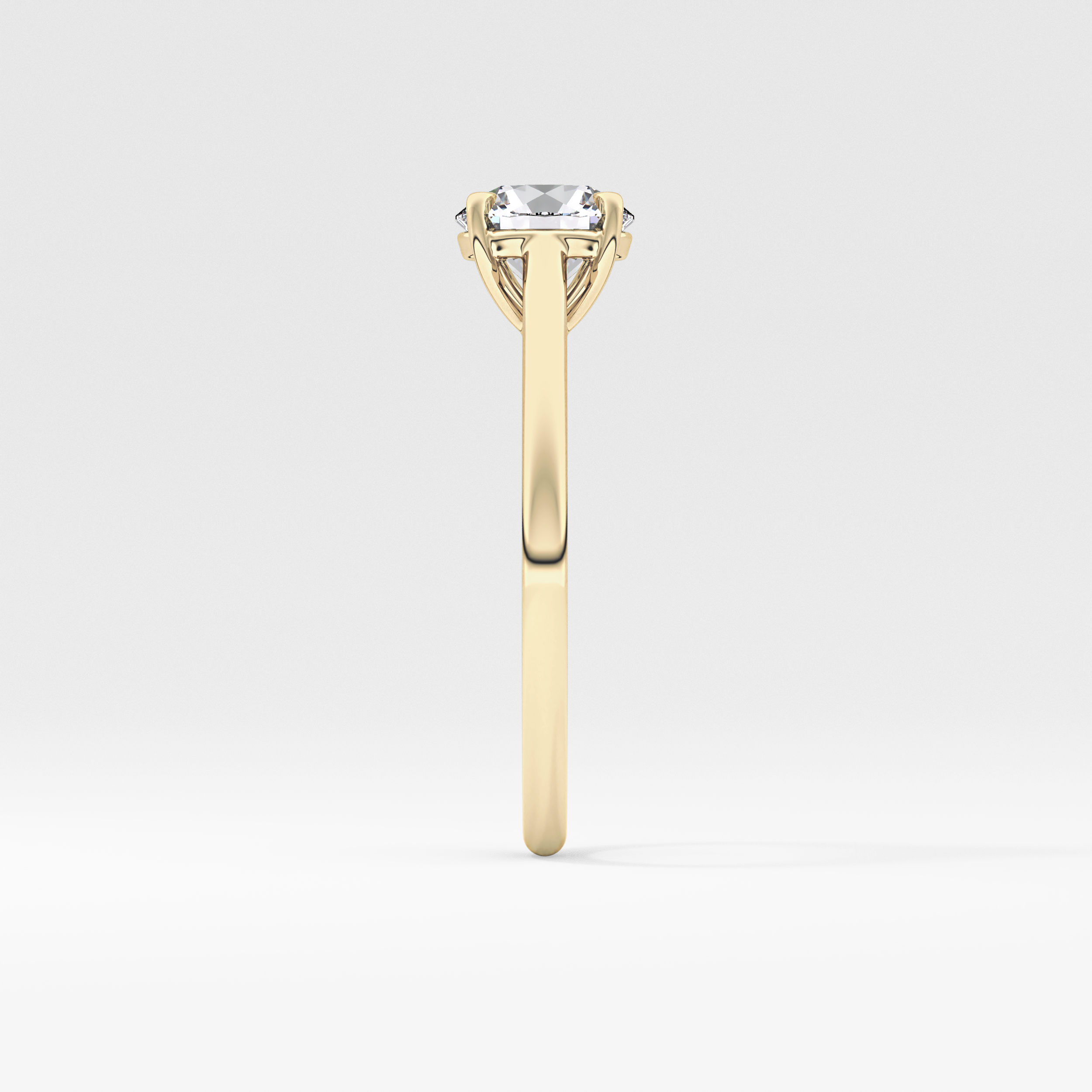 Princess Solitaire Cathedral Lab Grown Diamond Engagement Ring