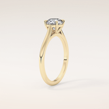 1.03 CT Round Shaped Solitaire Moissanite Engagement Ring