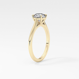 Princess Solitaire Cathedral Lab Grown Diamond Engagement Ring