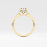 Princess Solitaire Cathedral Lab Grown Diamond Engagement Ring