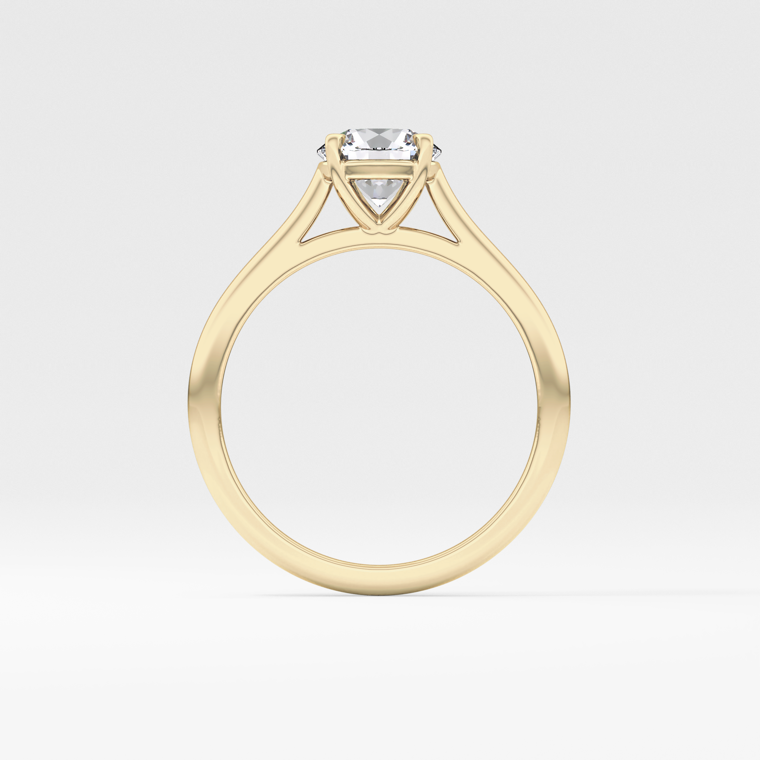 Princess Solitaire Cathedral Lab Grown Diamond Engagement Ring