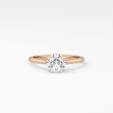 Princess Solitaire Cathedral Lab Grown Diamond Engagement Ring