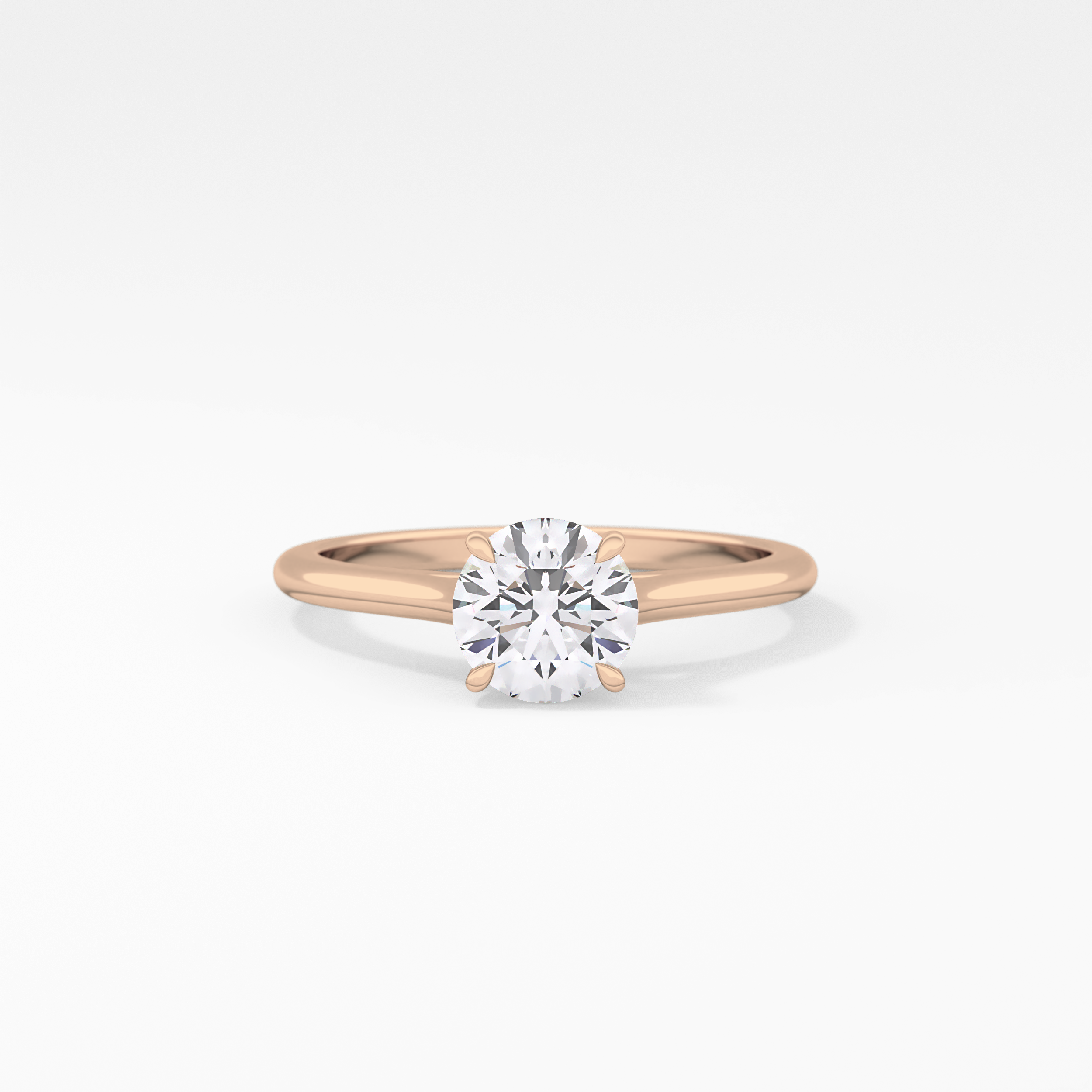Princess Solitaire Cathedral Lab Grown Diamond Engagement Ring