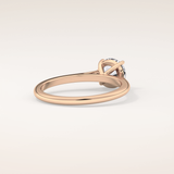 1.03 CT Round Shaped Solitaire Moissanite Engagement Ring