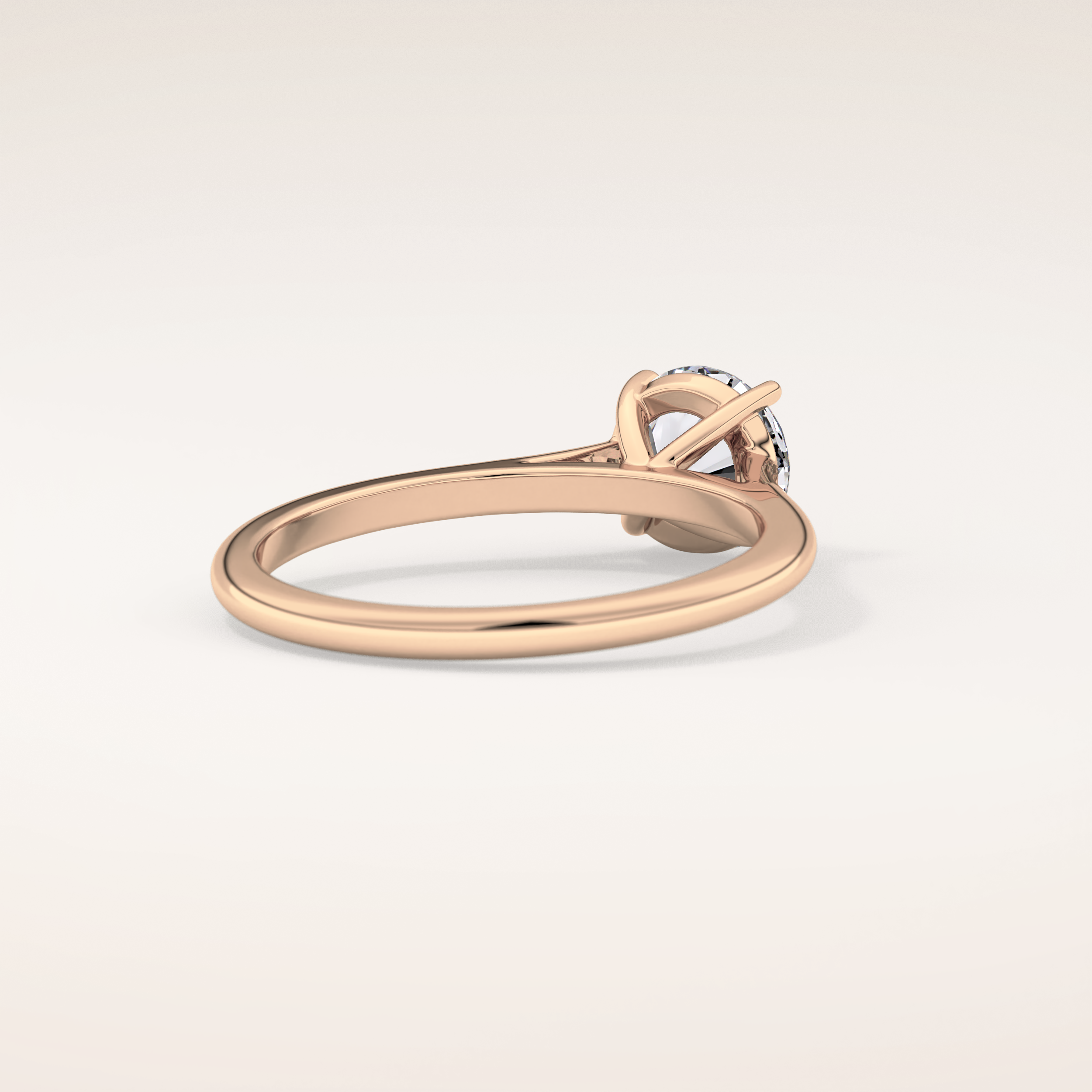 1.03 CT Round Shaped Solitaire Moissanite Engagement Ring