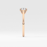 Princess Solitaire Cathedral Lab Grown Diamond Engagement Ring