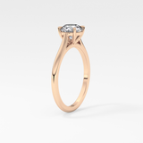 Princess Solitaire Cathedral Lab Grown Diamond Engagement Ring