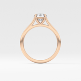 Princess Solitaire Cathedral Lab Grown Diamond Engagement Ring
