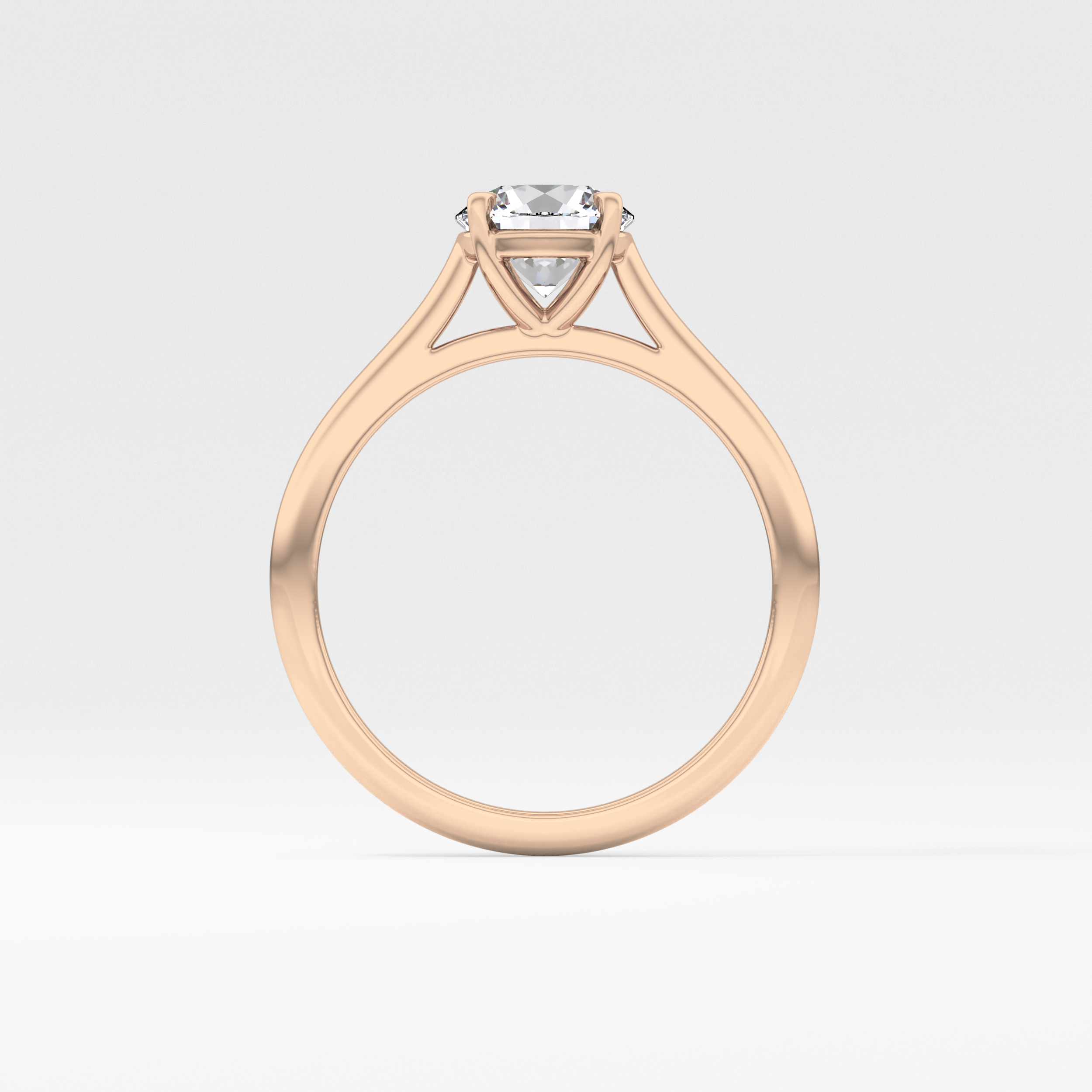 Princess Solitaire Cathedral Lab Grown Diamond Engagement Ring