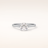 1.03 CT Round Shaped Solitaire Moissanite Engagement Ring