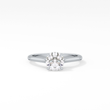 Princess Solitaire Cathedral Lab Grown Diamond Engagement Ring