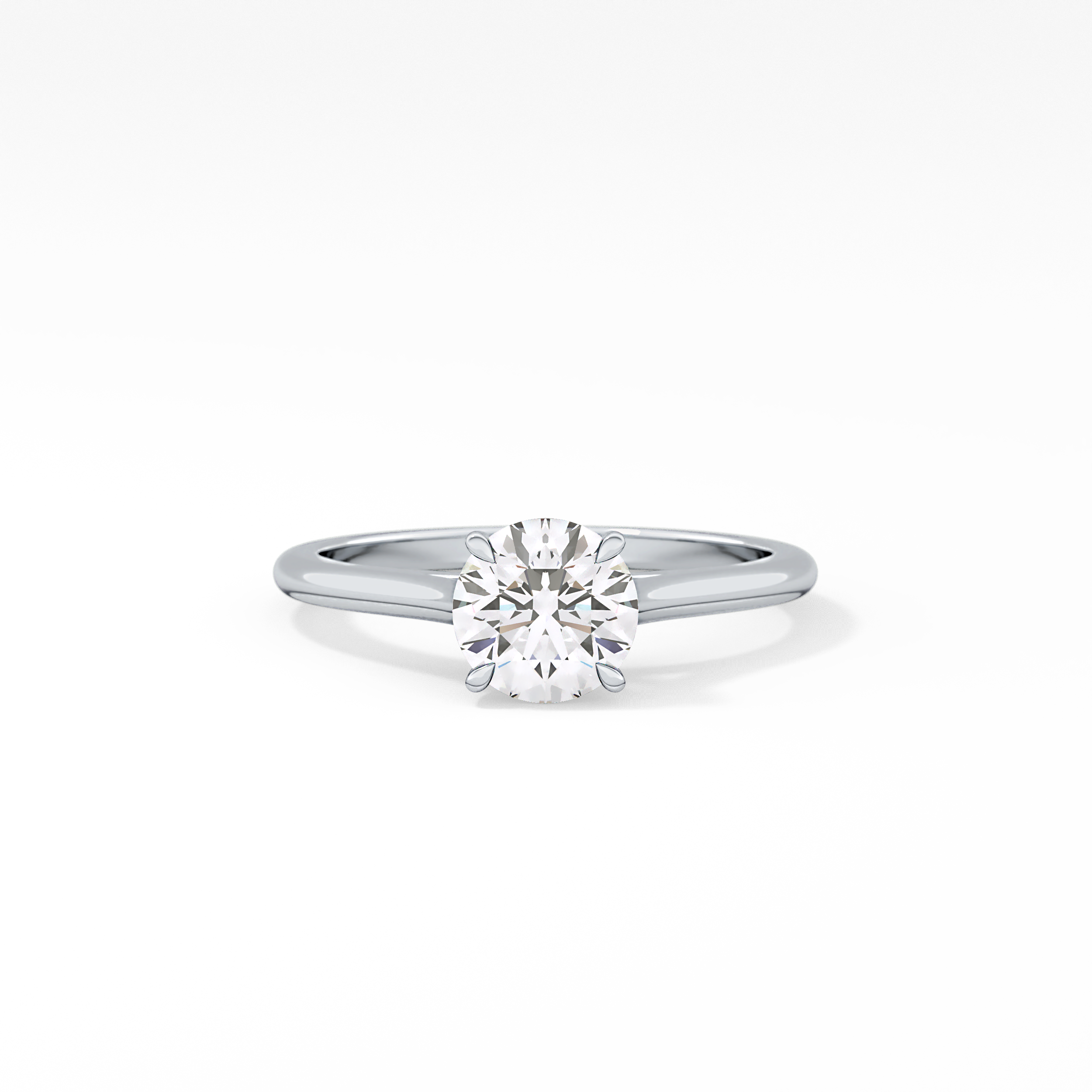 Princess Solitaire Cathedral Lab Grown Diamond Engagement Ring