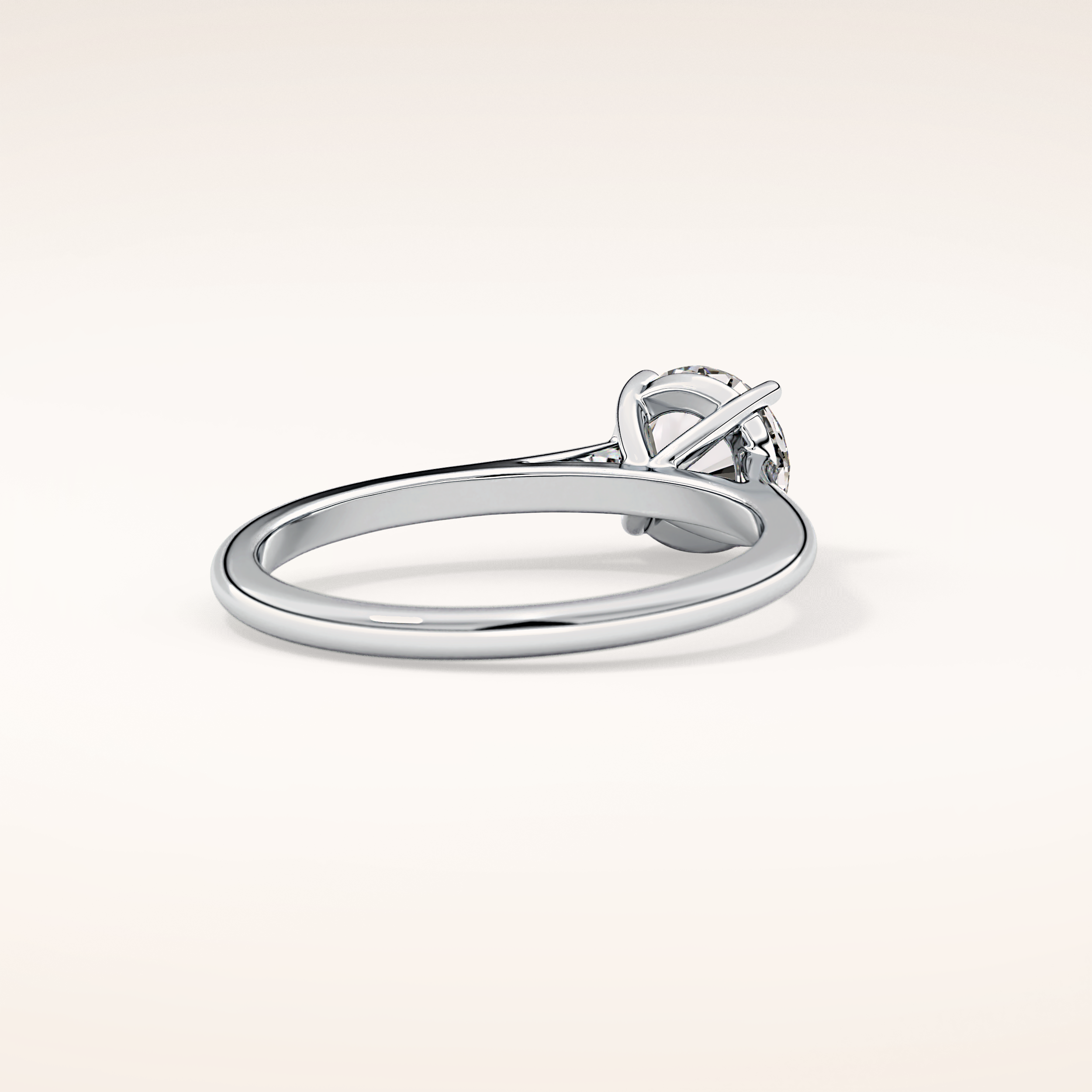 1.03 CT Round Shaped Solitaire Moissanite Engagement Ring