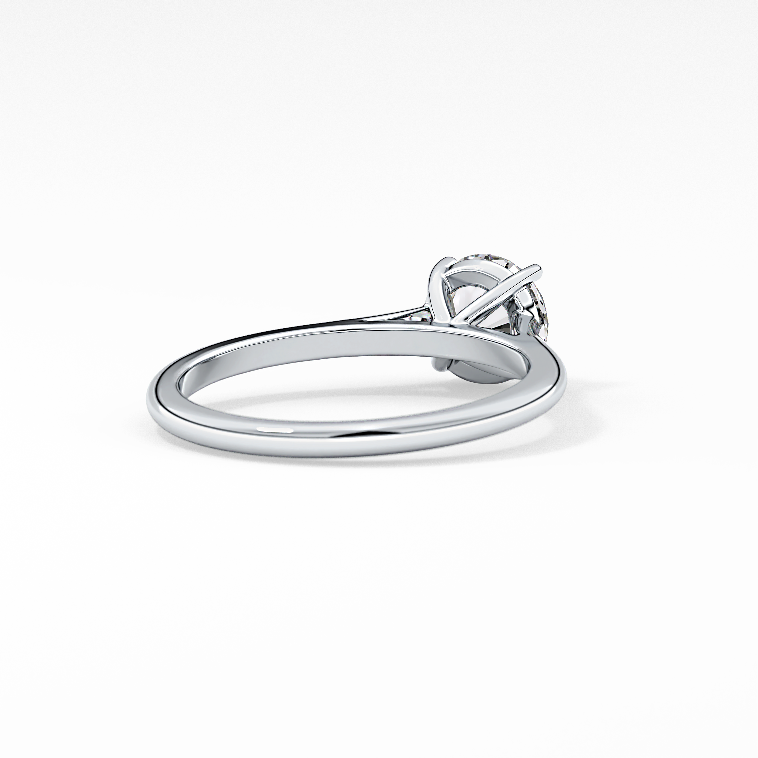 Princess Solitaire Cathedral Lab Grown Diamond Engagement Ring