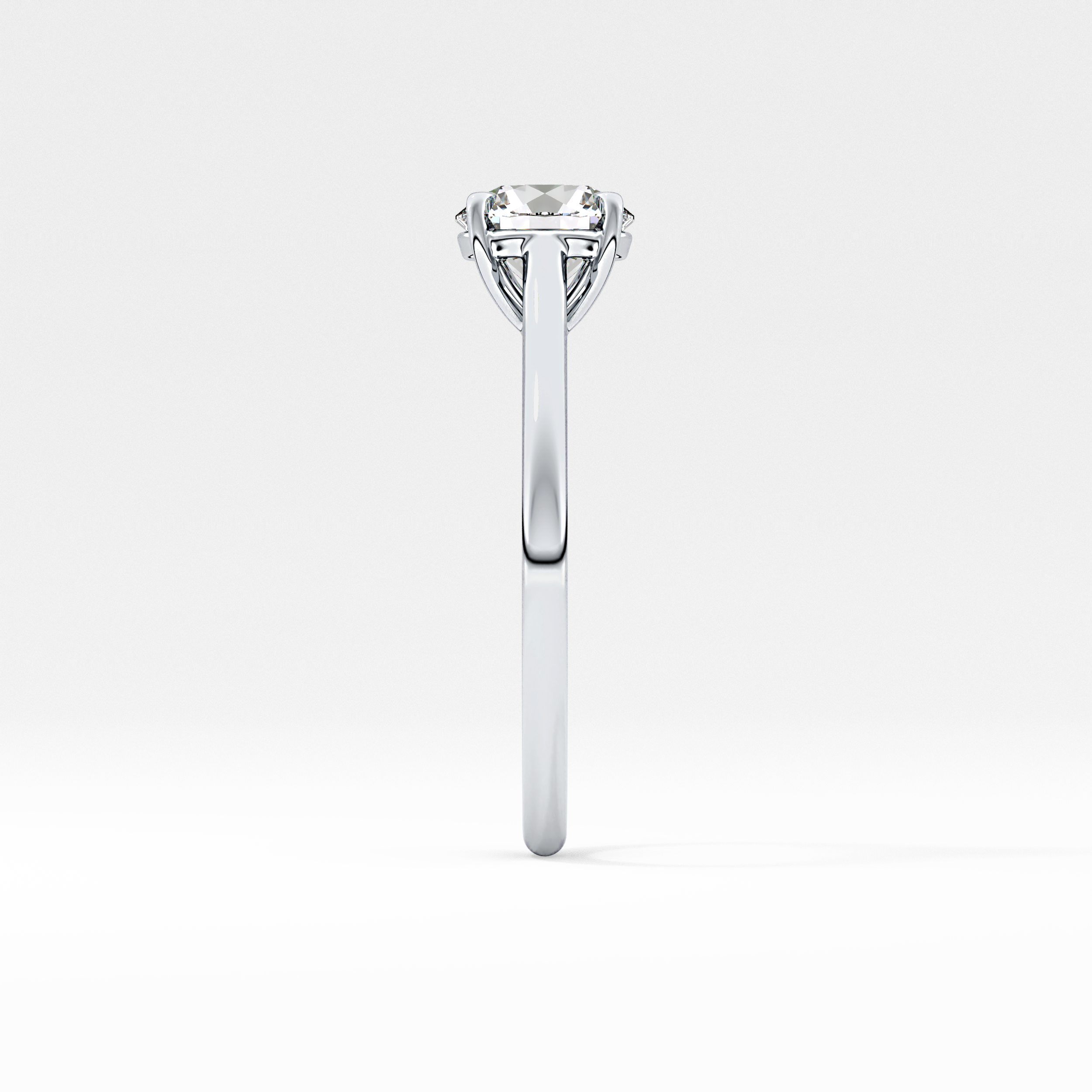 Princess Solitaire Cathedral Lab Grown Diamond Engagement Ring
