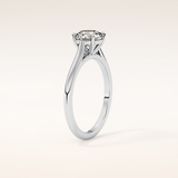 1.03 CT Round Shaped Solitaire Moissanite Engagement Ring