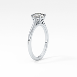 Princess Solitaire Cathedral Lab Grown Diamond Engagement Ring