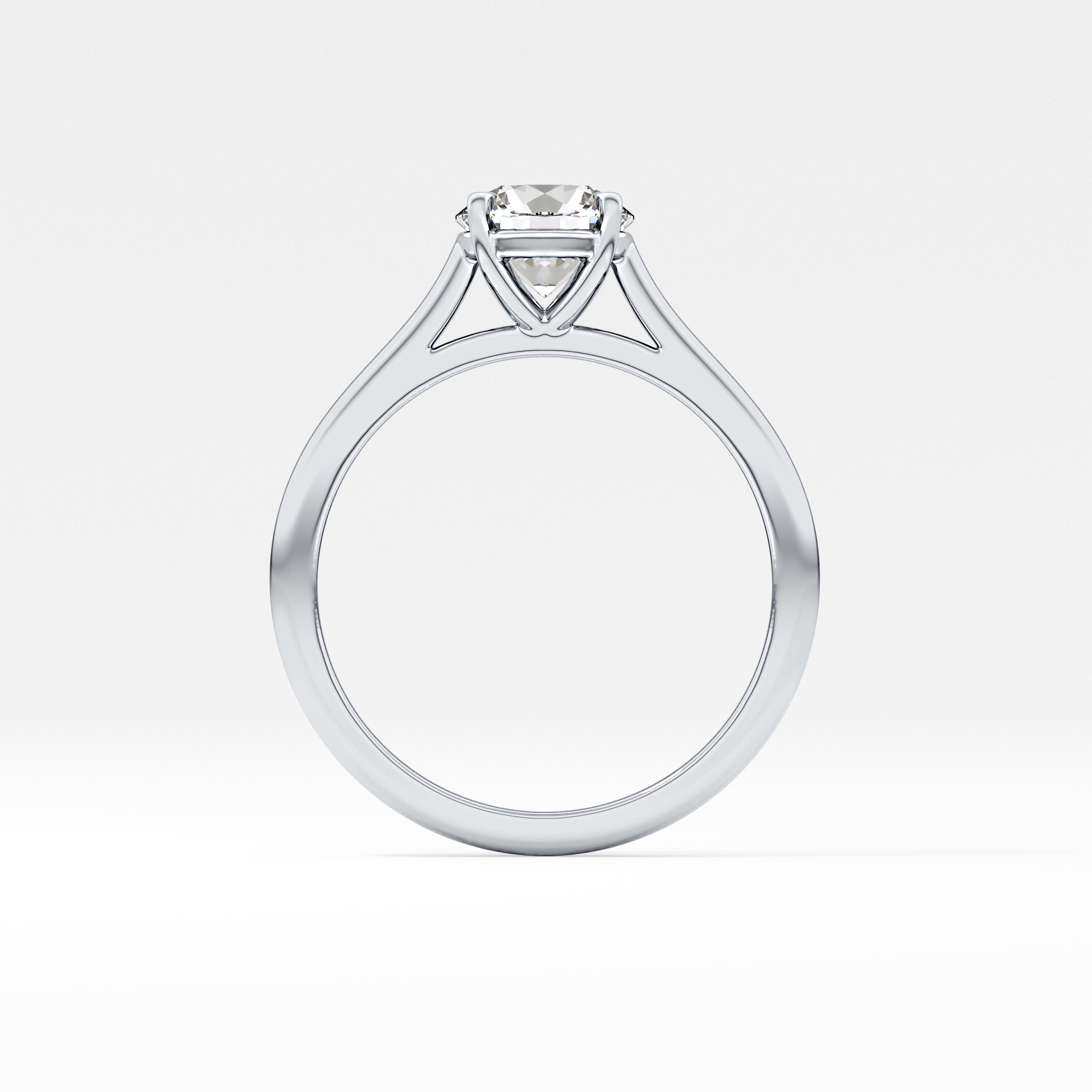 Princess Solitaire Cathedral Lab Grown Diamond Engagement Ring